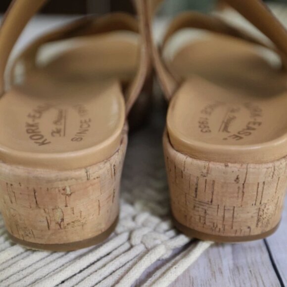 Kork-Ease Women's Camellia Leather Slip on Sandals Camel Brown Size 8 - Picture 6 of 7